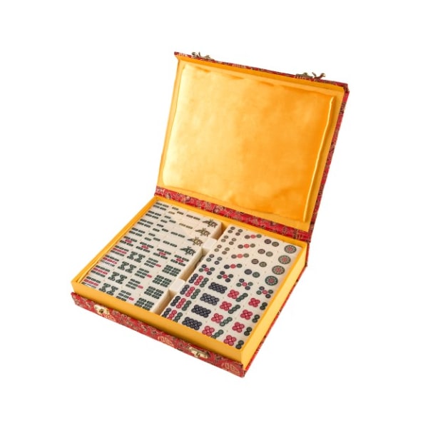 Toy Time Chinese Mahjong Game Set with 146 Tiles, Dice, and Ornate Storage Case for Adults, Kids 554976SHB - main